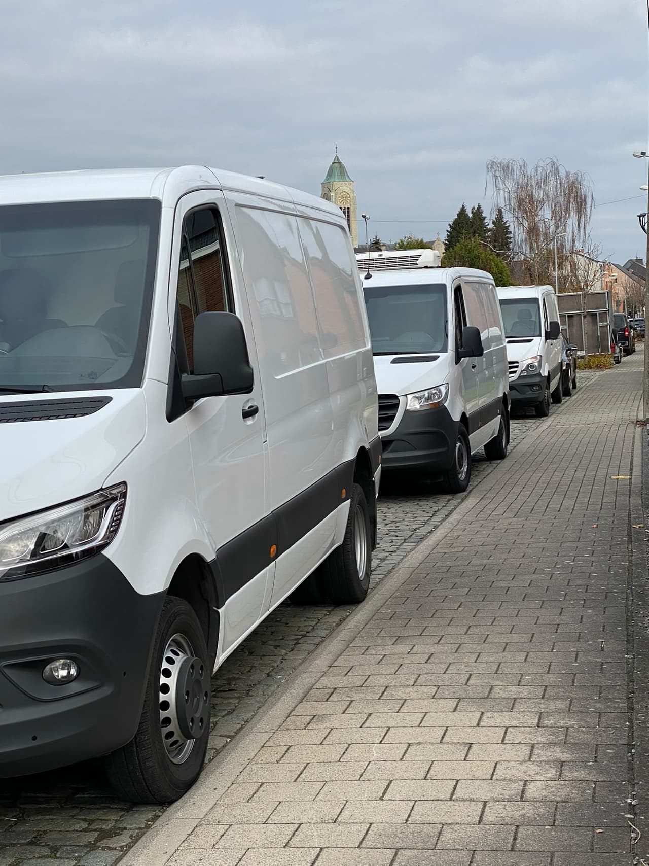 De bestelwagens van Vleeswaren Vermeir
